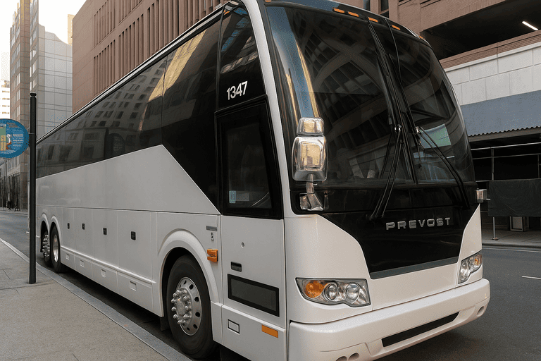 a Edmond Coach Bus Service coach bus