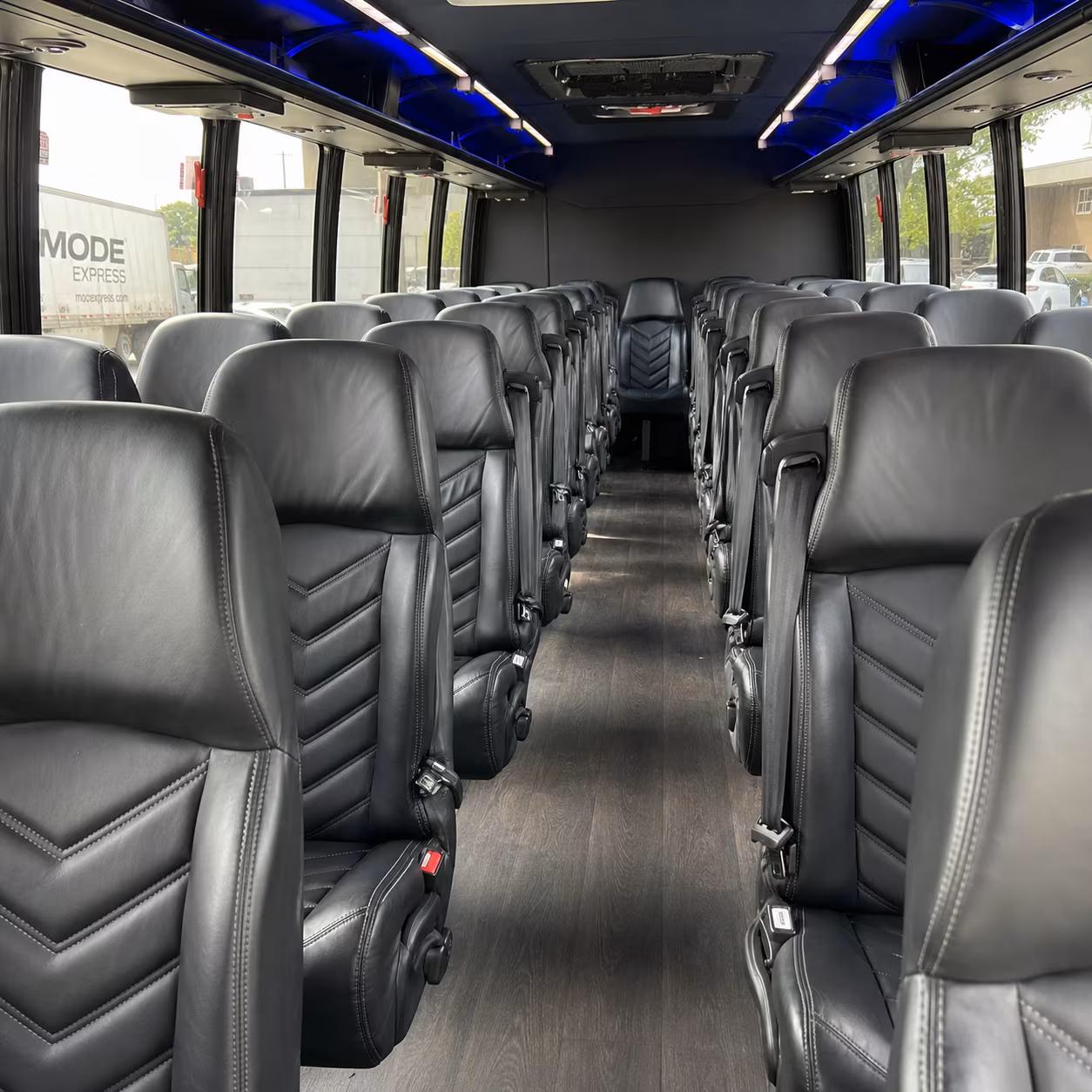 edmond 35 passenger minibus inside