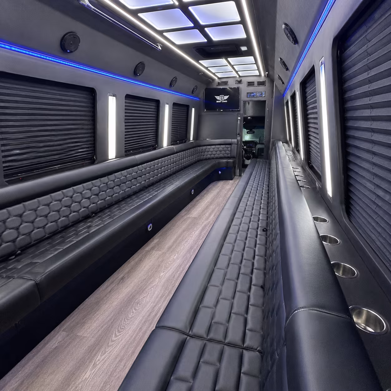 edmond party bus rental interior